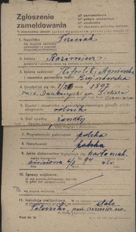 Zgłoszenia zameldowania