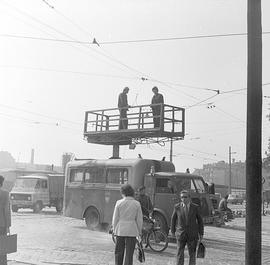 Plac Dominikański - naprawa trakcji