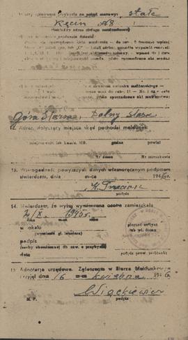 Zgłoszenie zameldowania