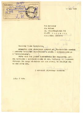 List do Jana Wołosza