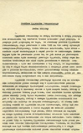 Problem Tygodnika Powszechnego - Próba analizy