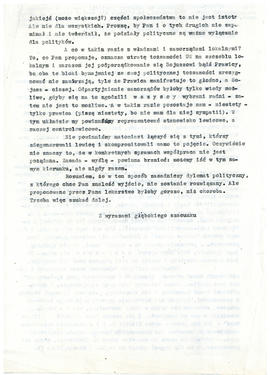 List od Juliana Fercza
