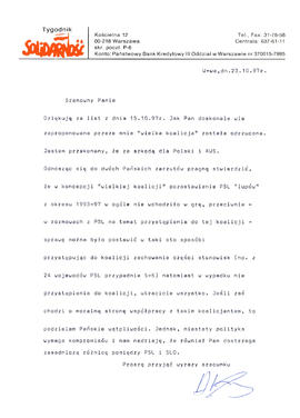 List od Andrzeja Gelberga