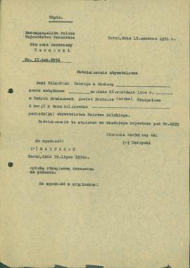 Poświadczenie obywatelstwa odpis