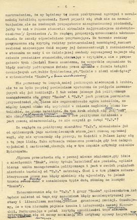 Ocena działalności grupy "Znak" i "Tygodnika Powszechnego"