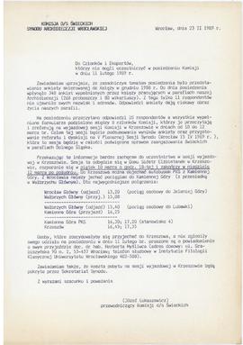 Informacje dotyczące spotkania komisji do spraw świeckich Synodu Archidiecezji Wrocławskiej