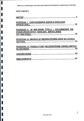 Kulturowe i urbanizacyjne uwarunkowania zachowań dewiacyjnych w aglomeracji wrocławskiej