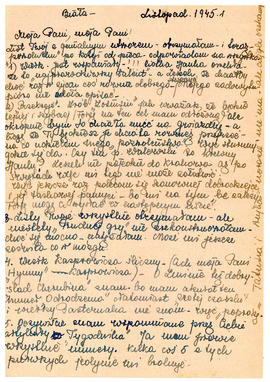 List od Danuty Paleńskiej