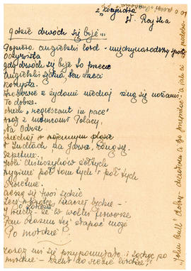 List od Danuty Paleńskiej