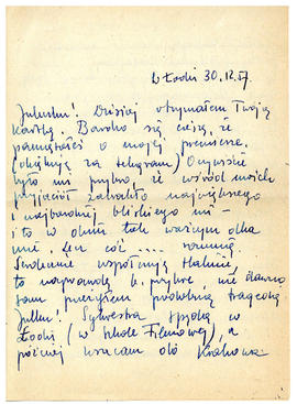 List do Juliana Fercza