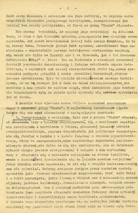 Ocena działalności grupy "Znak" i "Tygodnika Powszechnego"